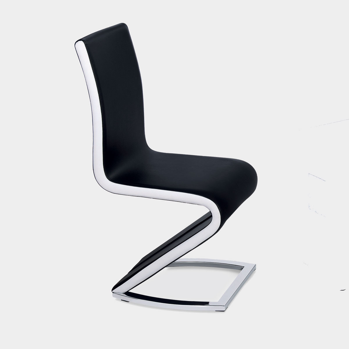 ALDRCHBLAWHI Aldridge Dining Chair Black with White PU Sides